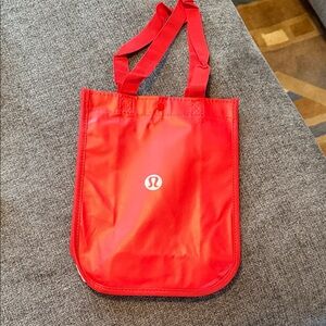Lululemon Cherry Red reuse tote Bag